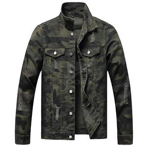 Chaqueta vaquera ajustada de fabricación profesional para hombre, ropa informal para uso en exteriores, chaqueta vaquera para hombre con personalización - Product Image 1