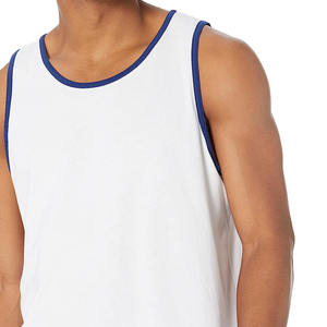 Camiseta sin mangas de algodón sin mangas para correr con logotipo personalizado para hombre, camiseta de entrenamiento atlético para gimnasio, ropa deportiva de verano - Product Image 2