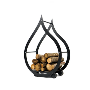 Marco de Metal de hierro, troncos de fuego, chimenea, estante de leña, soporte de troncos para chimenea, diseño de lujo, Metal para interiores y exteriores I - Product Image 6