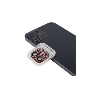 TYGO CL-08 Protector de Lente de Cámara de Vidrio Templado Antirrayaduras Premium para iPhone 12 con Anillo Metálico - Rojo - Product Image 1