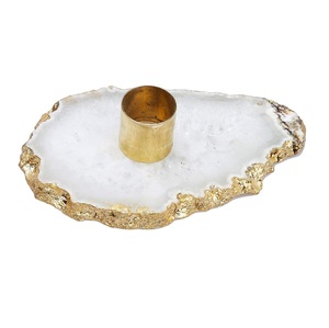 Best Quality Flat Agate Tealight Holder Crystal <b>Cluster</b> Tealight Stand Polished Crystals and Stone Best Competitive Price - Product Image 1