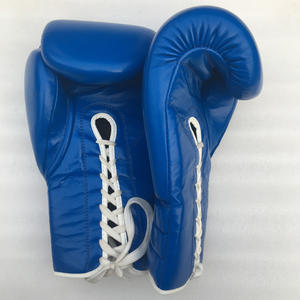 Guantes profesionales MMA Guantes de boxeo con cordones de cuero para entrenamiento de lucha profesional y equipo de combate al por mayor - Product Image 3