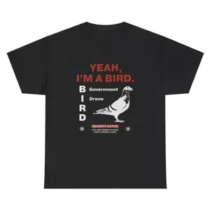 Sí, soy un pájaro, camiseta de Dron del gobierno, divertida camiseta de elección de patrón sólido, 220 gramos de peso de tela - Product Image 1