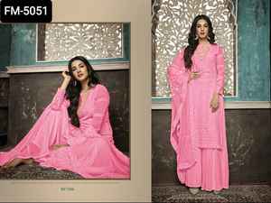 Indio paquistaní Salwar Kameez cosido Shalwar Kameez listo Anarkali vestido de tela Eid colección para mujeres usan ropa - Product Image 5