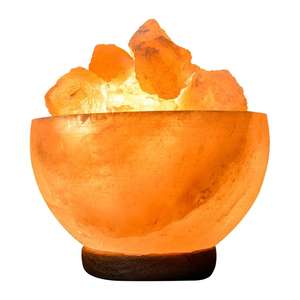 Cuenco de Sal del Himalaya Orgánico Tallado a Mano con Diseño Elegante con Tema Floral NSLT - Product Image 5