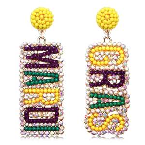 Luxury Elegant Handwork Beaded Embroidery DARTY <b>Earring</b> <b>Top</b> Fashionable Designer Unique Stylish Cute Statement For Girl - Product Image 4