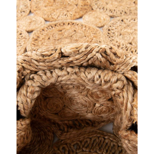 Tapis de jute de qualité standard tapis de chanvre tissé à la main tapis lavable pour salon couloir chambre chanvre coureur longue taille Design floral - Product Image 6