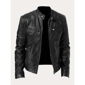 Chaqueta de Cuero para Motociclista de Diseño Superior para Hombre, Chaqueta de Cuero de Oveja Personalizada para Hombre, Chaqueta de Cuero Acolchada para Hombre - Product Image 2