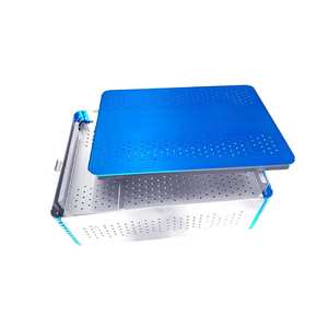 Caja de Almacenamiento de Instrumentos Quirúrgicos de Acero Inoxidable con Acabado Anodizado Frío, Bandeja de Esterilización Manual Autoclavable - Product Image 1