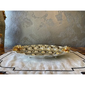 Présentation des fruits de mariage, bol à salade, assiette de fruits de mariage, assiette en laiton, plaque d'argent, bol en Bronze, saladier artisanal - Product Image 2