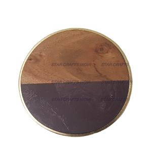 Vente chaude bureau café salle à manger thé cérémonie sous-verres créatif Style japonais carré en bois résine sous-verres pour boissons de SCI - Product Image 1