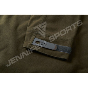 Veste de chasse longue d'hiver pour hommes en gros, tissu extérieur à capuche, 100% coton, polaire, fermeture éclair, poches avant, épaisse, séchage rapide - Product Image 5