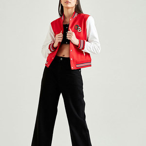 Street Fashion Sporty Touch Women Varsity Jacket-Breathable Knitted Cotton Filled <b>Quilted</b> Design Winter/Autumn Outerwear - Product Image 6