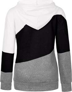 Femmes battement de coeur solide broderie décontracté cordon entraînement polaire écologique respirant sweats à capuche goutte épaule poche à capuche - Product Image 2