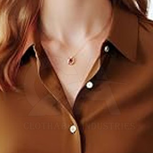 Camisa de Moda para Mujer, Manga Larga, con Botones, Informal, para Uso Diario, Lisa - Product Image 4