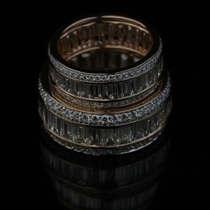 Anillo de diamante creado en laboratorio de lujo 5,30 quilates EF Color VS1 claridad Baguette forma oro rosa oro plata IGI SGL joyería certificada - Product Image 1