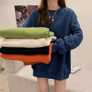 Pull-over à capuche surdimensionné décontracté pour femmes Sweat-shirts à capuche avec logo personnalisé Ensemble de survêtement en coton grande taille Vente en gros - Product Image 5