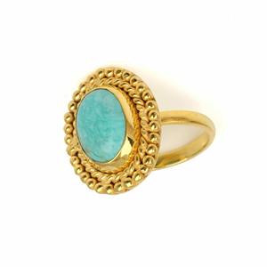 Latest Brass Jewelry Smithsonite Gemstone Gold Plated Designer Handmade Classy Simple Gift Design Wedding Engagement On Sale - Product Image 5