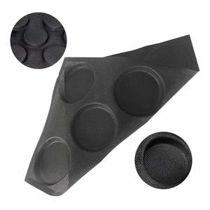 Silicone bánh hamburger Bun Pan, không dính bánh mì khuôn Hot Dog bánh mì hình thức, Vòng đục lỗ bánh tờ - Product Image 3