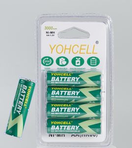 Yohcell 4pcs lr6 no.5 מודל aa 3000mah nimh nimh nimh סוללות נטענות עבור צלצעצועים אלקטרוניקה לשימוש יומיומי - Product Image 1