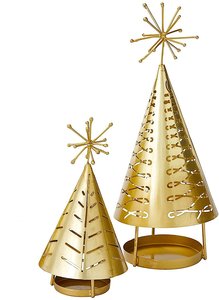 Decorative Handmade Gold Cone <b>Tea</b> <b>Light</b> Holder Christmas Decoration Supplies For Home Decor in Bulk Rate - Product Image 6