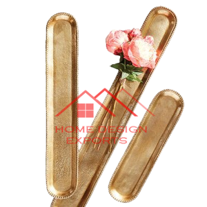 ถาดโลหะสีเงินสำหรับเสิร์ฟอาหารดีไซน์ล่าสุดถาดโลหะดีไซน์หล่อสำหรับบ้านและโรงแรม - Product Image 6