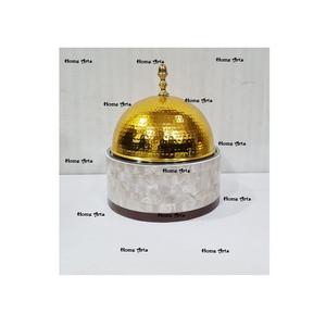 Marmite de nourriture de taille personnalisée de forme ronde plat de casserole de service de nourriture d'hôtel de nacre de qualité de luxe avec le couvercle en acier - Product Image 4