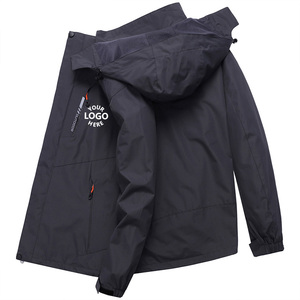 Chaquetas cortavientos impermeables con logotipo personalizado para hombres, mujeres, hombres, chaquetas de talla grande, senderismo, chaqueta de exterior de concha suave - Product Image 6