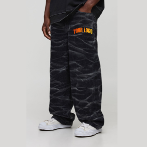 Pantalon en jean Relax Fit pour hommes, denim en coton lourd, tissu de qualité durable, jean luxueux pour hommes, toucher doux - Product Image 4