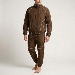 ผู้ผลิตชุดวอร์มไนลอนกันลมแบบขายส่งตามสั่ง ชุดกีฬาเรียบง่ายกันน้ำสำหรับการสั่งซื้อจำนวนมาก - Product Image 1