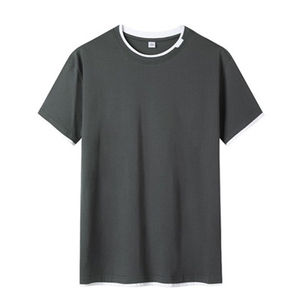 Custom <b>Men's</b> Plus Size T-<b>Shirt</b> 100% Cotton Heavyweight Luxury Drop Shoulder Wholesale Knitted Blank T-<b>Shirt</b> - Product Image 2