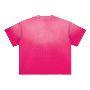 Camiseta de Alta Calidad con Efecto Desgastado, Talla Grande, Algodón Grueso, Estilo Urbano, para Uso Diario, en Venta - Product Image 2