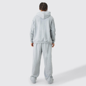 2025 Winter Acid Wash Tracksuit for Men-Customizable Colors & Logo 100% Cotton OEM Service Breathable Design - Product Image 6