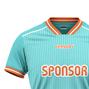 Ropa de fútbol personalizada, camiseta de fútbol naranja aguamarina, camiseta impresa, uniforme de sublimación OEM ODM, ropa deportiva, ropa deportiva - Product Image 5