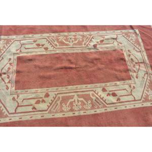 Tapis en laine turque Vintage Beige Orange 4.6 X 7.3ft Boho motif de couloir Rectangle grande surface pour chambre chevet avec support en latex - Product Image 5