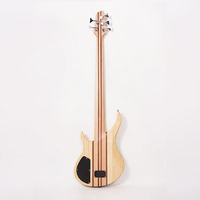Guitare basse électrique Mollo MA-24NBNA5, vente en gros d'usine, acajou, 5 cordes, manche traversant le corps, échelle de 864 mm, micros en céramique H H, finition mate