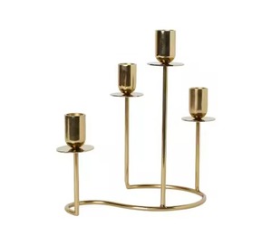 Portavelas de Metal dorado para interiores modernos, estilo minimalista, decoración decorativa para el hogar, iluminación decorativa - Product Image 6