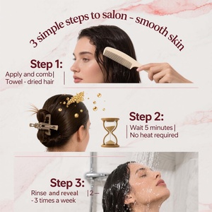 Salon professionnel <span class=keywords><strong>masque</strong></span> lissant à la kératine 250ml 72H effet lissant Protection thermique huile d'argan caractéristique de réparation des cheveux - Product Image 4