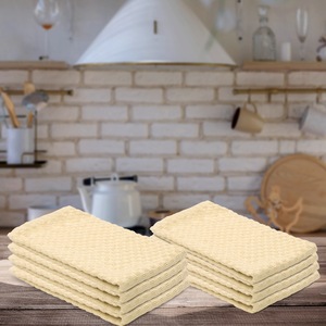 Ensemble de serviettes éponge unilatérales 100% coton plat en bambou tissé à carreaux conçu sur mesure pour un usage commercial domestique pour les serviettes de cuisine - Product Image 6