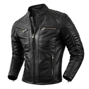 Servicio OEM, Chaqueta de Cuero de Oveja para Hombre, Color Personalizado, Formal, Manga Larga, Logotipo Frontal, Resistente al Viento y al Agua - Product Image 6
