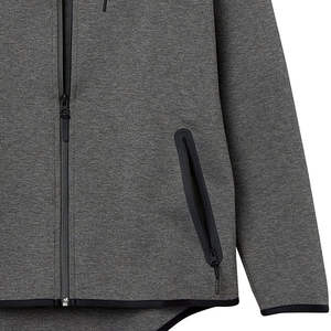 Nouveaux sweats à capuche zippés en coton mélangé pour hommes, coupe classique, couleur personnalisée, logo personnalisé, séchage rapide, respirant - Product Image 5