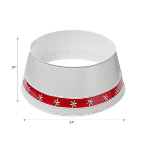 Collier d'arbre en métal de finition blanc et rouge au design élégant pour arbre de Noël Collier d'arbre de Noël unique pour la décoration de la maison - Product Image 4
