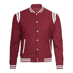 Chaquetas universitarias de lana hechas a medida para hombre, chaqueta universitaria de béisbol de temporada de invierno con cuello levantado bordado para venta al por mayor - Product Image 3