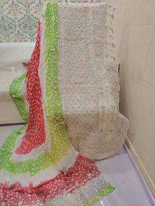 Salwar Kameez de style designer avec broderie Gota pour femmes, pour les occasions festives et nuptiales, vêtements de soirée, matière acrylique - Product Image 6