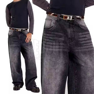 Precio razonable Hombres Baggy Jeans para la venta Color sólido Hombres Baggy Jeans bolsillos personalizados Baggy Jeans - Product Image 6