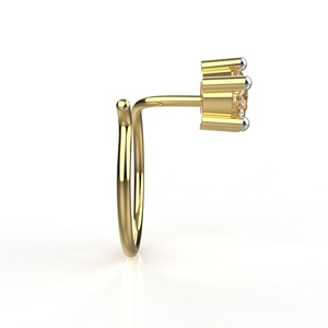 Avarta 18K losepin เพชรโซลิแทร์ที่ผ่านการรับรองจากทองคำสีเหลืองสำหรับเด็กผู้หญิงและผู้หญิง - Product Image 4