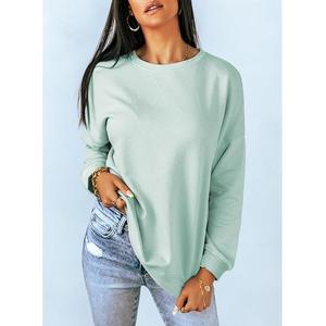 Venta al por mayor de las mujeres sudadera de algodón de manga larga cuello nuevo diseño de lujo de hilo teñido cómodo para la temporada de invierno hecho Bangladesh - Product Image 2