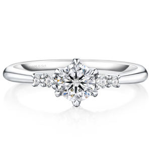 Bague en argent sterling 925 plaqué or blanc 14 carats avec diamant moissanite taille radiant 1 carat, bijoux fins de fiançailles solides S925 pour femmes - Product Image 5