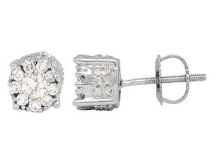 Boucles d'oreilles à la mode avec diamant cultivé en laboratoire et or 10 carats style unique bijoux glacés pour les styles streetwear - Product Image 3