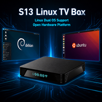 Boîtier TV Linux S13 2026 RK3528 4 Go 32 Go 8K WIFI6 BT 5.0 Linux Debian Ubuntu Double OS Matériel Ouvert Logo Personnalisé 1 pièce MOQ Usine OEM